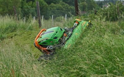 How to mow sloping ground